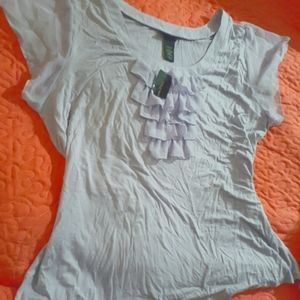 3 for $13 Lavender Lane Byrant Ruffle Shirt